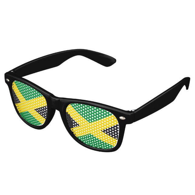 Lunettes De Fête Retro Drapeau jamaïcain (Angulaire)