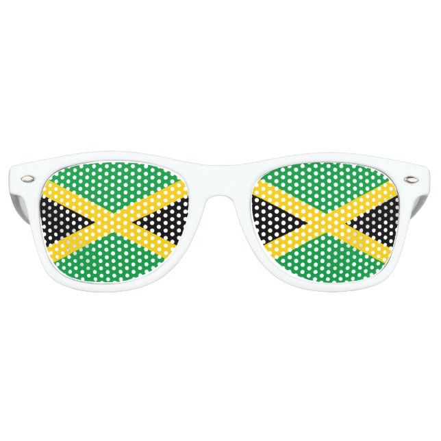Lunettes De Fête Retro Drapeau Jamaïque (Devant)