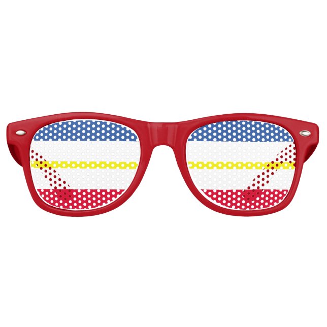 Lunettes De Fête Retro Drapeau Mecklembourg-Poméranie occidentale Retro S (Devant)