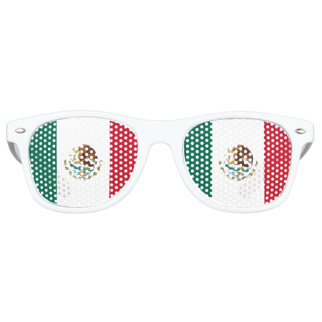 Lunettes De Fête Retro Drapeau mexicain - Drapeau mexicain (Devant)