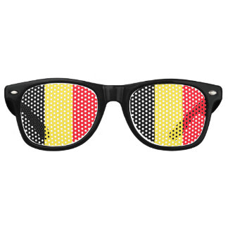 Lunettes De Fête Retro Drapeau national de Belgique