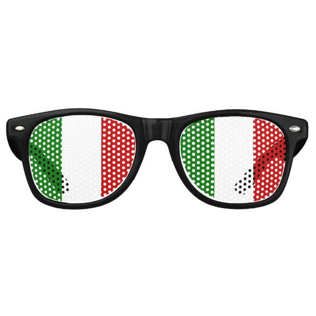 Lunettes De Fête Retro Drapeau national italien (Devant)