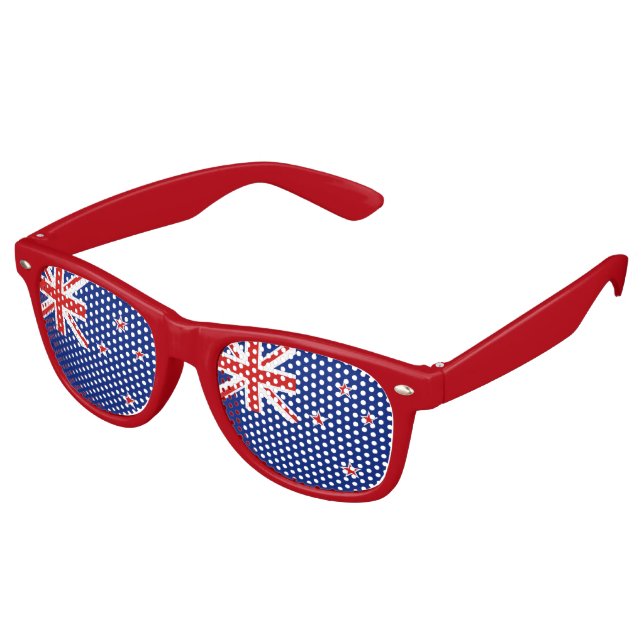 Lunettes De Fête Retro Drapeau néo-zélandais (Angulaire)