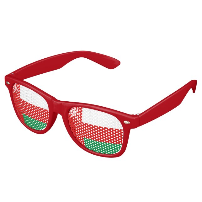 Lunettes De Fête Retro Drapeau Oman (Angulaire)