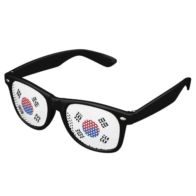 Lunettes De Fête Retro drapeau sud-coréen (Angulaire)