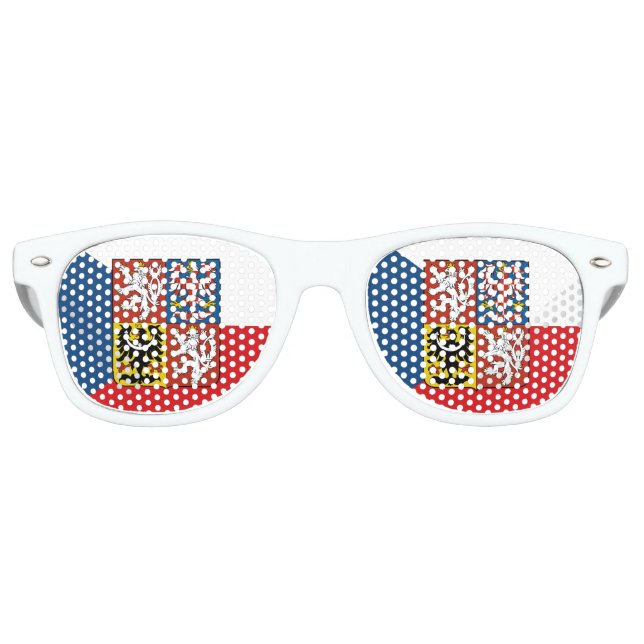 Lunettes De Fête Retro Drapeau Tchèque & Coussins du Parti, Drapeau Tchèq (Devant)