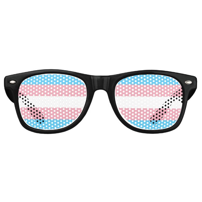 Lunettes De Fête Retro Drapeau trans (Devant)