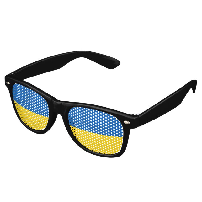 Lunettes De Fête Retro Drapeau ukrainien (Angulaire)
