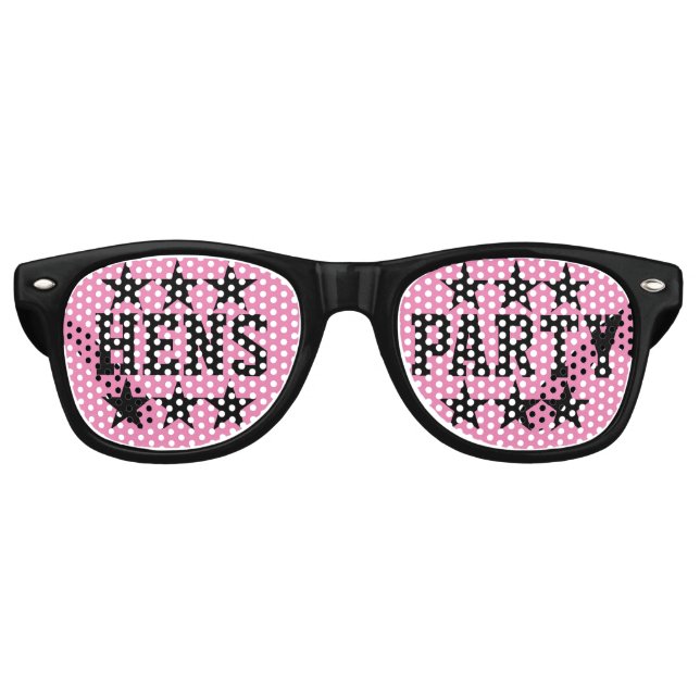Lunettes De Fête Retro Drôle poules teintes de la fête pour les filles am (Devant)