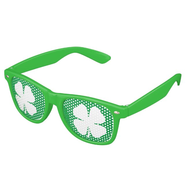 Lunettes De Fête Retro Drôle vert St Patrick's Day porte-bonheur (Angulaire)