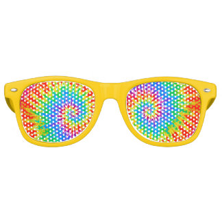 Lunettes De Fête Retro Dye de jonction super spirale arc-en-ciel