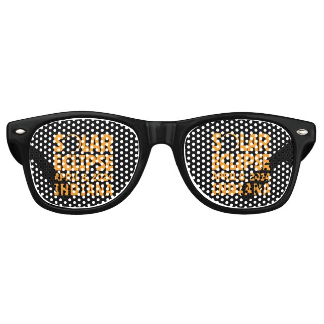 Lunettes De Fête Retro Éclipse solaire 2024 Indiana (Devant)