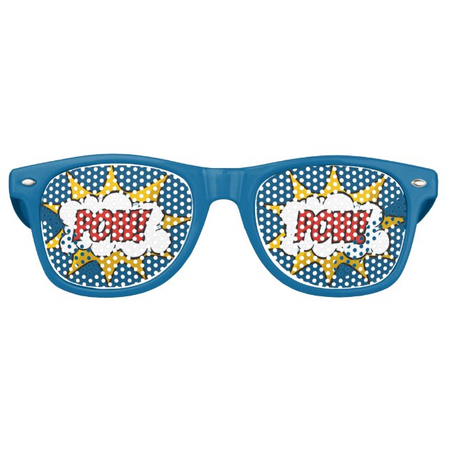 Lunettes De Fête Retro Effet audio comique Pow (Devant)