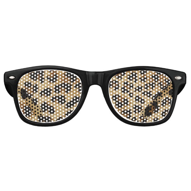 Lunettes De Fête Retro Empreinte de léopard Funky Party Shades (Devant)