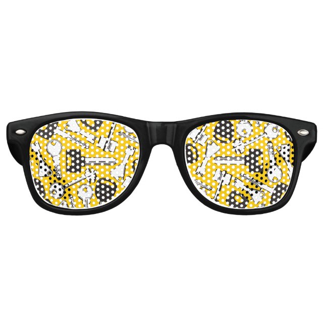 Lunettes De Fête Retro Ensemble de clés Arrière - plan (Devant)
