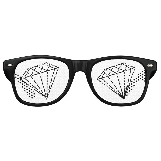Lunettes De Fête Retro Épouse de diamant (Devant)