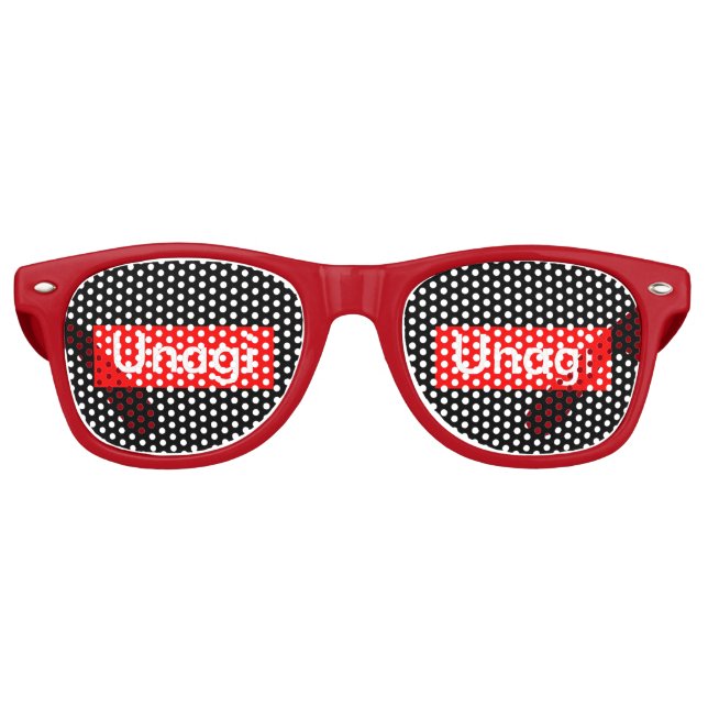 Lunettes De Fête Retro Étiquette Unagi (Devant)