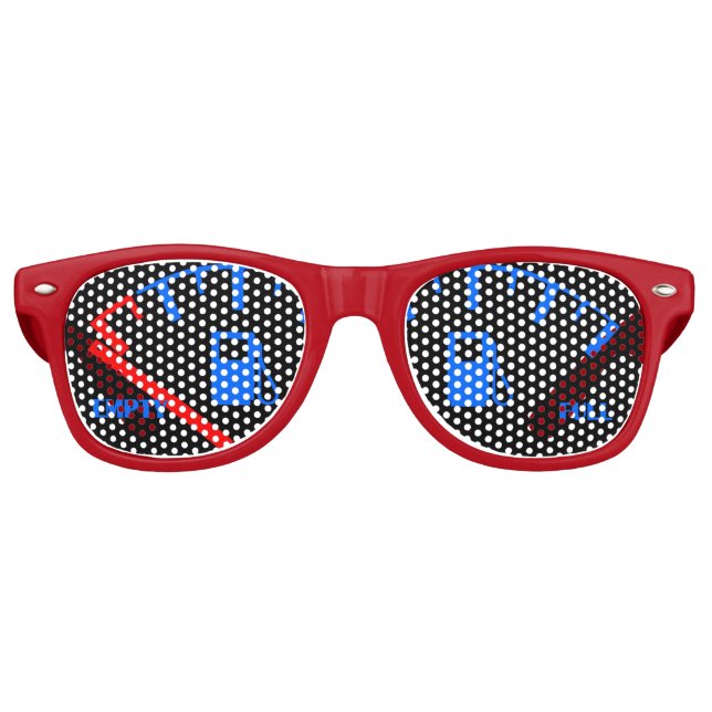 Lunettes De Fête Retro Exécution Sur Vide (Devant)