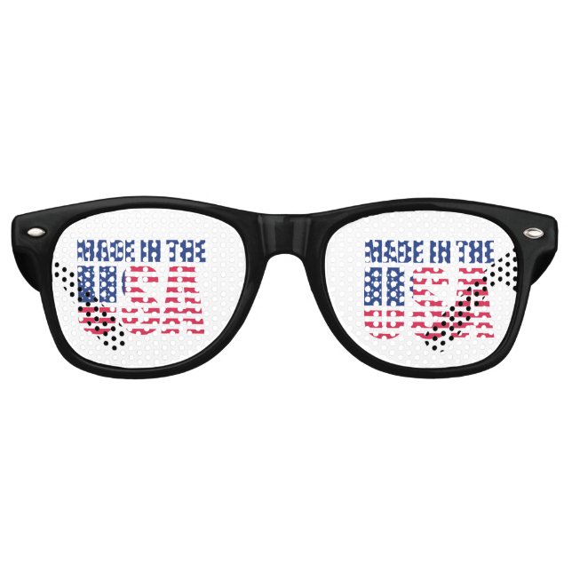Lunettes De Fête Retro Fabriqué aux Etats-Unis (Devant)