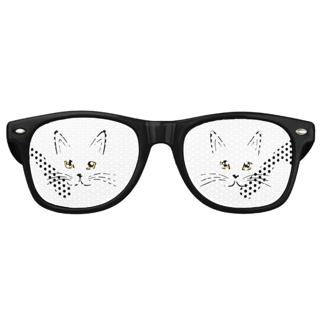 Lunettes De Fête Retro Face de chat (Devant)