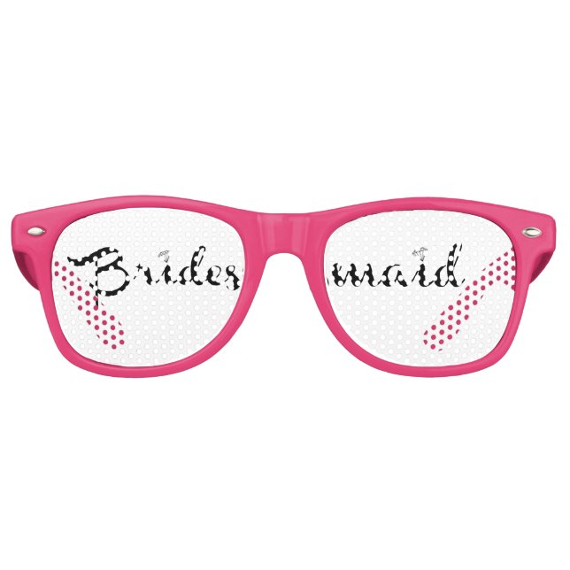 Lunettes De Fête Retro Femme de chambre noire en blanc (Devant)