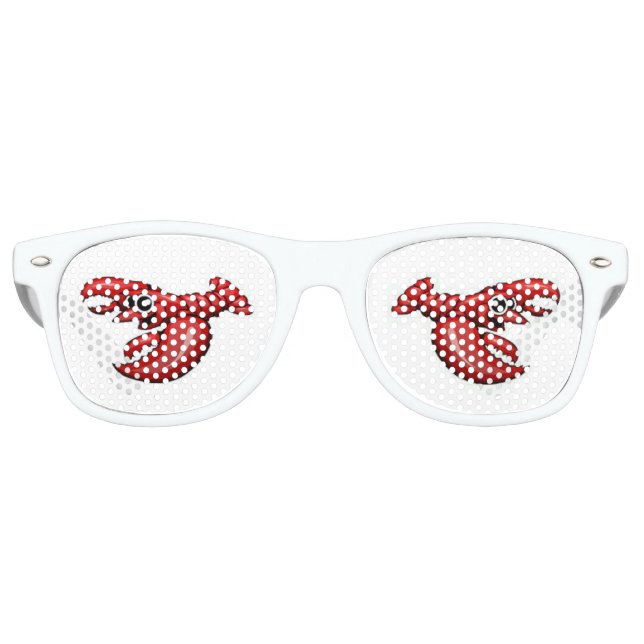 Lunettes De Fête Retro Fête adulte de homard rouge. (Devant)