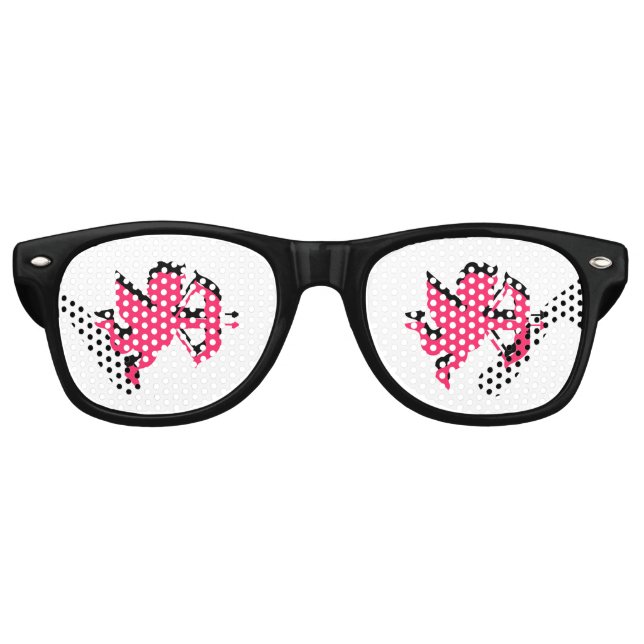 Lunettes De Fête Retro Fête de la Saint-Valentin Double Cupidon (Devant)