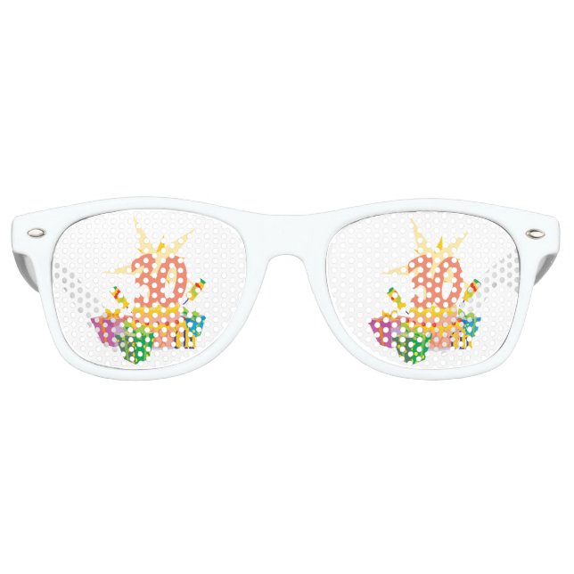 Lunettes De Fête Retro fêter trente ans jeune (Devant)