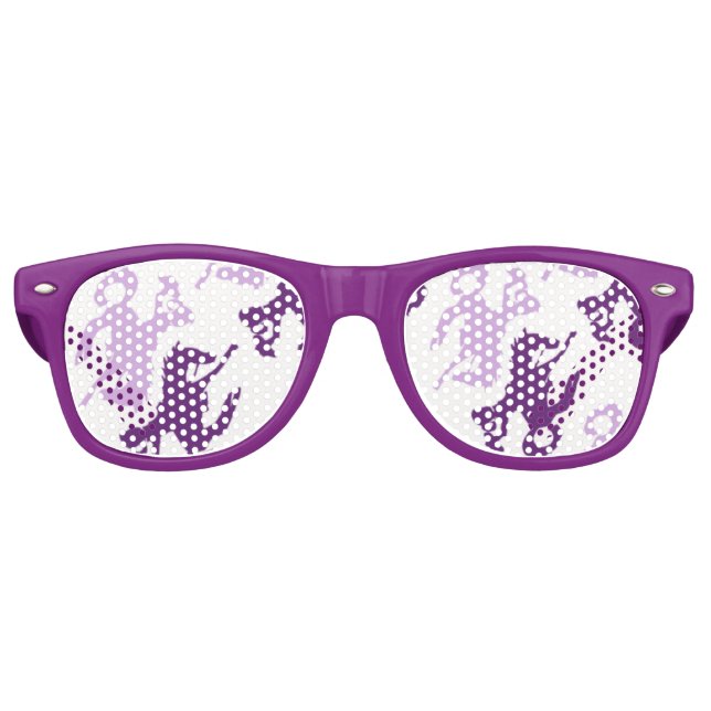 Lunettes De Fête Retro Fille et son bronco rose (Devant)