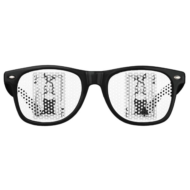 Lunettes De Fête Retro Fille lapin (Devant)