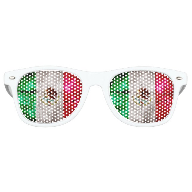 Lunettes De Fête Retro Flag du Mexique (Devant)