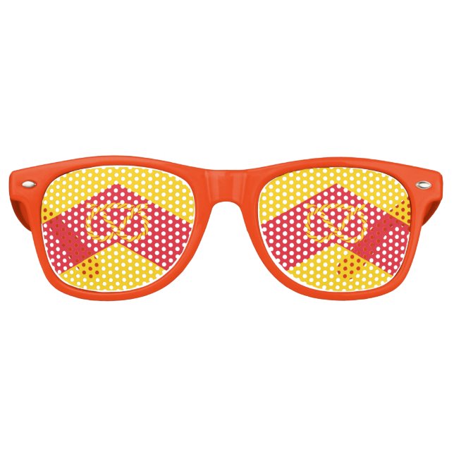 Lunettes De Fête Retro Flag of Staffordshire Retro Sunglasses (Devant)