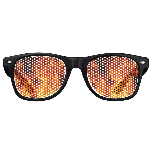 Lunettes De Fête Retro Flamme orange (Devant)
