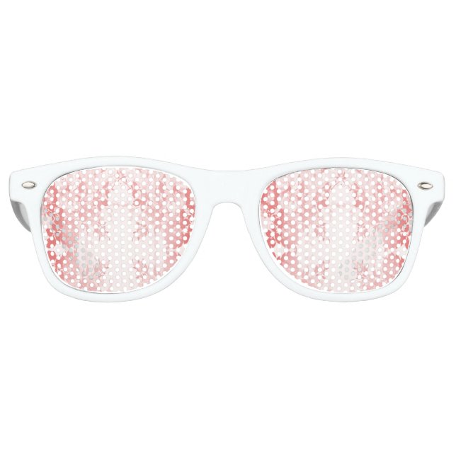Lunettes De Fête Retro Fleurs roses dentelles (Devant)