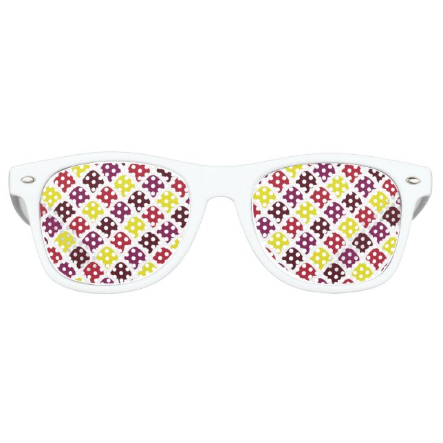 Lunettes De Fête Retro Formes mites design motif (Devant)