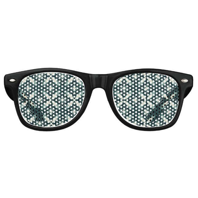 Lunettes De Fête Retro formes vertes rétro (Devant)