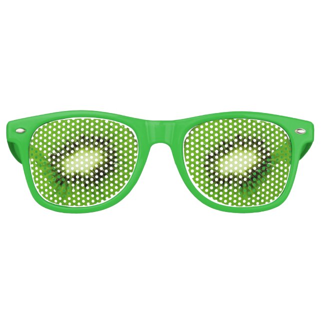 Lunettes De Fête Retro Fruit Kiwi tranche fraîche (Devant)