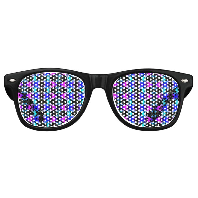 Lunettes De Fête Retro Funky Psychedelic Motif (Devant)