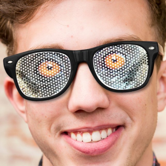 Lunettes De Fête Retro geeks drôles yeux de singe (geeky funny monkey eyes retro sunglasses)