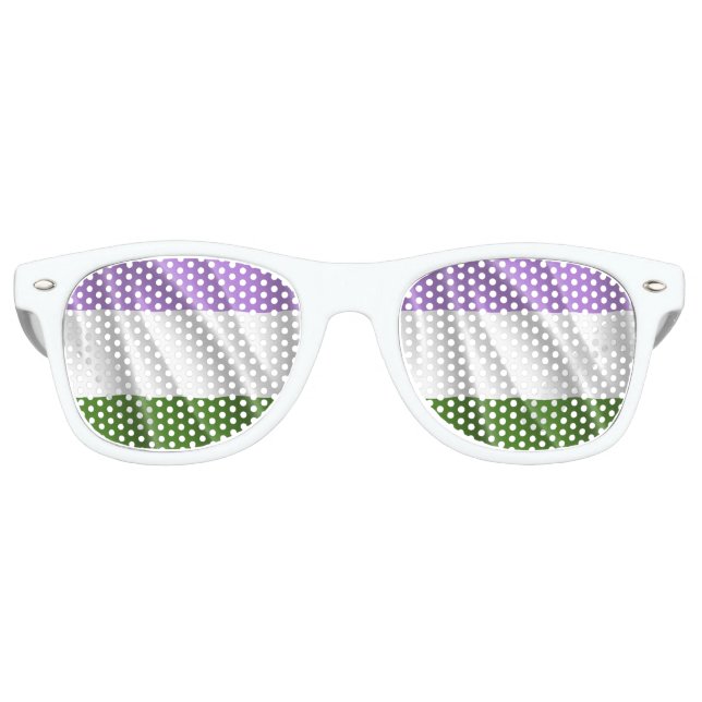 Lunettes De Fête Retro GENDERQUEER FIDE FLAG WAVY DESIGN -.png (Devant)