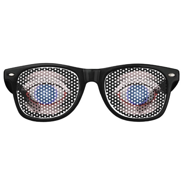 Lunettes De Fête Retro Glaces de fête des yeux hypnotiques (Devant)