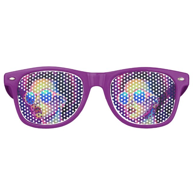 Lunettes De Fête Retro Glamour Neon Galaxy (Devant)