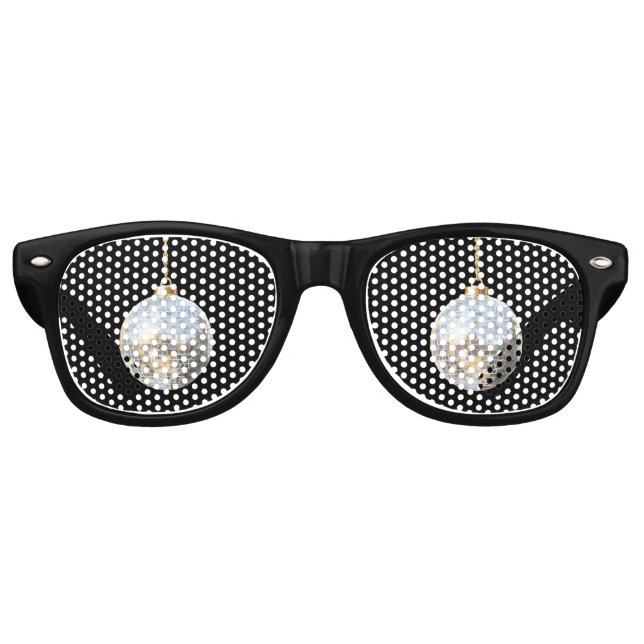 Lunettes De Fête Retro Glitzy Silver Ball New Year's Eve Day Celebration (Devant)