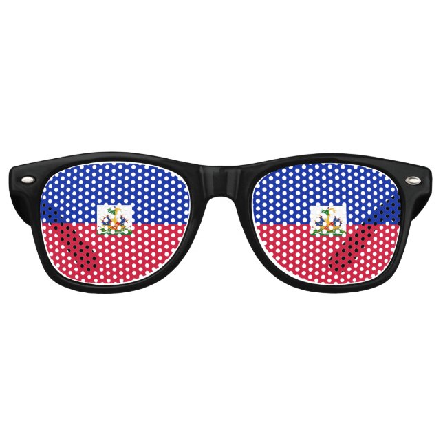 Lunettes De Fête Retro Haiti flag  (Devant)