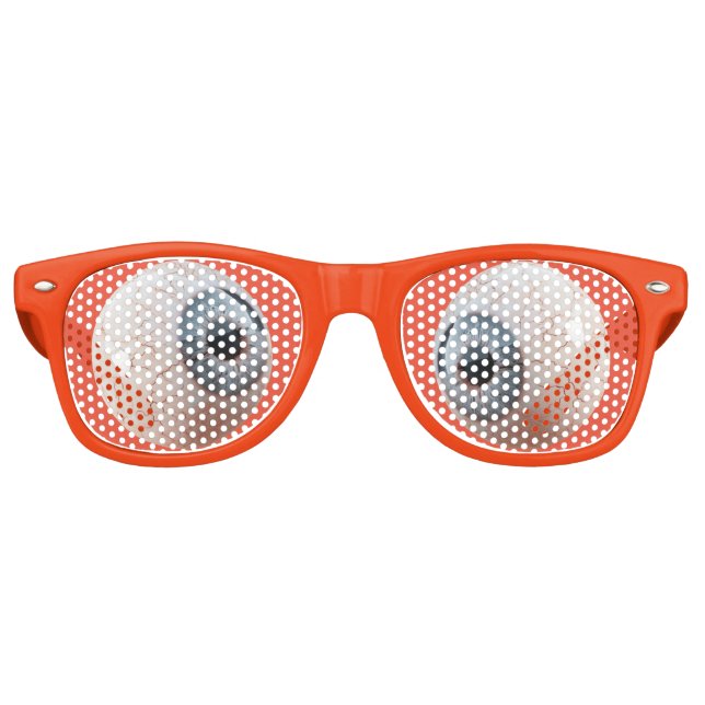 Lunettes De Fête Retro Halloween orange "Wonky Eyeballs" (Devant)