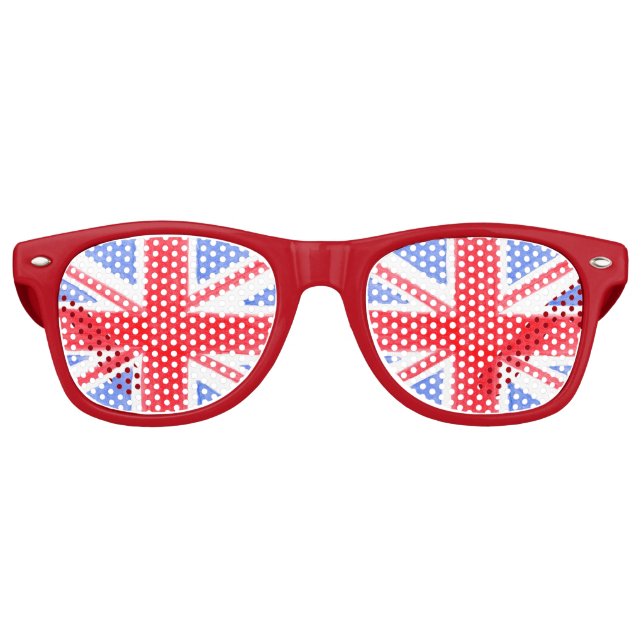 Lunettes De Fête Retro Hand Painted Union Jack British Flag Britannia  (Devant)