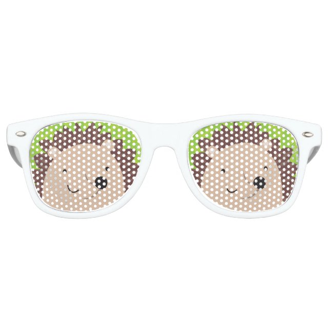 Lunettes De Fête Retro Happy Hedgehog - Woodland Friends (Devant)