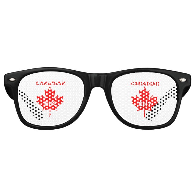 Lunettes De Fête Retro Hein canadien ? Feuille d'érable (Devant)