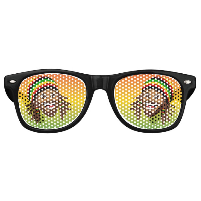 Lunettes De Fête Retro Homme Rasta Mignon (Devant)