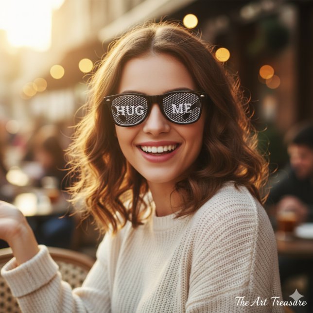 Lunettes De Fête Retro HUG ME rétro Shades / Fun Party Sunglés (Créateur téléchargé)
